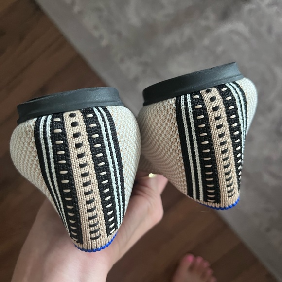 Rothy’s Square Cap Toe Flats in Tuxedo 7.5 - Picture 5 of 5